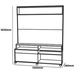 Painel Home Rack Anitta Nature Branco Para TV 60 Banana Bit Mobler Painel para TV - 5