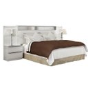 Ver imagem 2 de Cabeceira Casal/Queen Extensível com Espelho 2 Mesas de Apoio Box Vetro Novo Horizonte