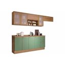 Ver imagem 1 de Cozinha Completa 7 Peças Botanic 3 Aéreos 2 Balcões 2 Complementos M656 Nogueira Verde Oliva