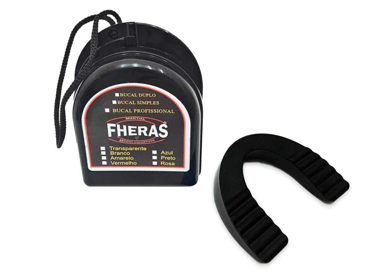 Kit Muay Thai Luva Bandagem Caneleira Top Bucal Preto 08oz - 5