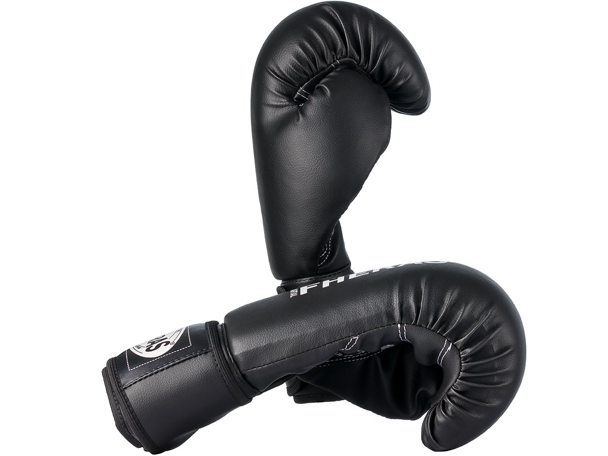 Kit Muay Thai Luva Bandagem Caneleira Top Bucal Preto 08oz - 3