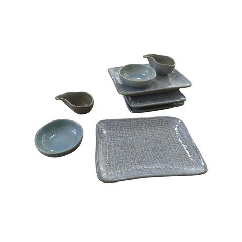 Jogo Japonês em Cerâmica Juta Green 8 Peças Porto Brasil