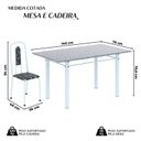 Ver imagem 3 de Conjunto Sala de Jantar com 6 Cadeiras Lívia Branco/Preto