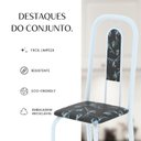 Ver imagem 7 de Conjunto Sala de Jantar com 6 Cadeiras Lívia Branco/Preto