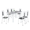 Ver imagem 2 de Conjunto Sala de Jantar com 6 Cadeiras Lívia Branco/Preto