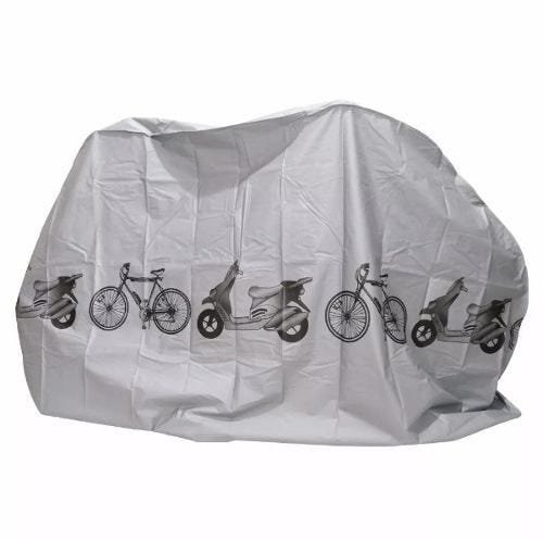Capa de Chuva Para Bicicleta e Scooter 100% Impermeável - Cinza - Tamanho