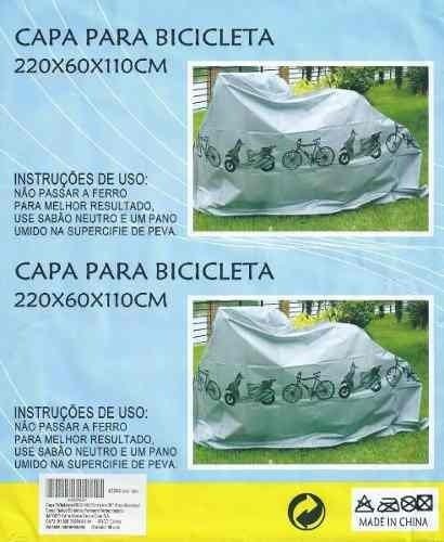 Capa de Chuva para Bicicleta e Scooter 100% Impermeável - Cinza - Tamanho - 2