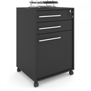 Ver imagem 3 de Gaveteiro Arquivo com Rodízios Sacramento 3 Gavetas com Chave Preto - Pnr Móveis