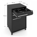 Ver imagem 4 de Gaveteiro Arquivo com Rodízios Sacramento 3 Gavetas com Chave Preto - Pnr Móveis