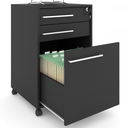 Ver imagem 5 de Gaveteiro Arquivo com Rodízios Sacramento 3 Gavetas com Chave Preto - Pnr Móveis