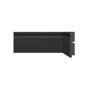 Rodapé de Poliestireno 10cm Santa Luzia Black 3457 Preto 100mm x 16mm x 2400mm