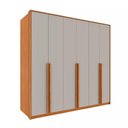 Ver imagem 1 de Guarda Roupa Casal Master 6 Portas de Bater 6 Gavetas MDP Cinamomo-Off White TCIL Móveis