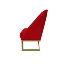 Ver imagem 3 de Kit 02 Cadeiras para Sala de Jantar Ana Base de Ferro Suede Vermelho - D'classe Decor