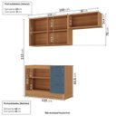 Ver imagem 4 de Cozinha Compacta Planejada 3 Peças 2 Aéreos 1 Balcão Soho CabeCasa MadeiraOriginals Azul/Freijó