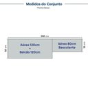 Ver imagem 3 de Cozinha Compacta Planejada 3 Peças 2 Aéreos 1 Balcão Soho CabeCasa MadeiraOriginals Azul/Freijó