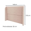 Ver imagem 3 de Cabeceira Casal 140 cm com Frame Imperial Linho Rose Impo