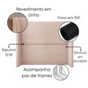 Ver imagem 4 de Cabeceira Casal 140 cm com Frame Imperial Linho Rose Impo