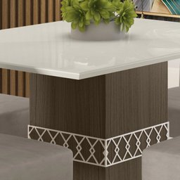 Conjunto Para Sala de Jantar J00356 Amendoa OffW Capuccino PLN - 7