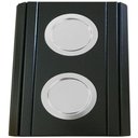 Ver imagem 3 de Kit 03 Esteira Decorativa Laqueada Sofá Copo Alumínio Preta