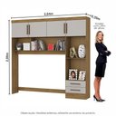 Ver imagem 7 de Guarda Roupa Modulado Paris 4 Portas 2 Gavetas Cinamomo-Off White MDP Carioca Móveis