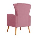 Ver imagem 2 de Poltrona Estofada Pés Palito Melinda Suede Rosa