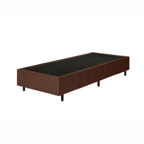 Base Cama Box Solteiro 88x188 Applauso Marrom Apolospuma Marrom