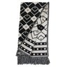 Manta Xale Sofá Decorativa Luxo Dupla Face Jacquard 1,40mx1,70m Istambul Preto - 2