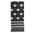 Ver imagem 4 de Manta Xale Sofá Decorativa Luxo Dupla Face Jacquard 1,40mx1,70m Istambul Preto
