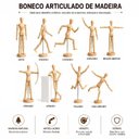 Ver mais imagens de Boneco Articulado para Desenho P Madeira e Haste de Metal 30cm Amadeirado com Base Removível