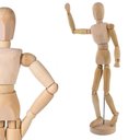 Ver imagem 5 de Boneco Articulado para Desenho P Madeira e Haste de Metal 30cm Amadeirado com Base Removível