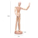 Ver imagem 7 de Boneco Articulado para Desenho P Madeira e Haste de Metal 30cm Amadeirado com Base Removível