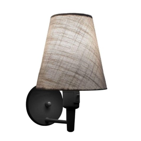 Lustre Pendente Quadrado Vivare Md-4075 Cúpula em Tecido 30/50x50cm - Bivolt Preto-rustico Cinza
