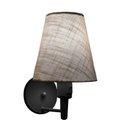 Ver imagem 1 de Lustre Pendente Quadrado Vivare Md-4075 Cúpula em Tecido 30/50x50cm - Bivolt Preto-rustico Cinza