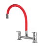 Misturador Romar Cozinha Mesa Bica Móvel Collorflex RED Easy 5258468 Cromado com Vermelho - 1