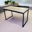Ver imagem 1 de Mesa Escrivaninha Office Tampo Grosso 25mm Industrial 1,20m Amantea/preto