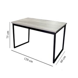 Mesa Escrivaninha Office Tampo Grosso 25mm Industrial 1,20m Amantea/preto - 3