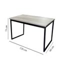 Ver imagem 3 de Mesa Escrivaninha Office Tampo Grosso 25mm Industrial 1,20m Amantea/preto