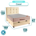 Ver imagem 2 de Conjunto Cama Box Bau Blindado Casal + Colchão Molas Ensacadas Airtech Ortobom + Cabeceira