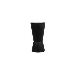 Dosador Copo Duplo Preto Aço Inox Drink Bartender 25 e 50ml