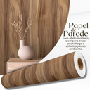 Ver imagem 3 de Papel de Parede Adesivo Vinílico Imitação Madeira Rústica Lavável para Quartos, Salas e Escritórios