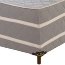 Ver imagem 4 de Cama Box Capri 88x188x65 Pés em Madeira Colchoart Cinza