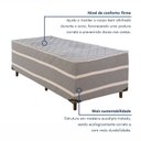 Ver imagem 6 de Cama Box Capri 88x188x65 Pés em Madeira Colchoart Cinza