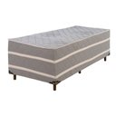 Ver imagem 1 de Cama Box Capri 88x188x65 Pés em Madeira Colchoart Cinza