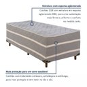 Ver imagem 5 de Cama Box Capri 88x188x65 Pés em Madeira Colchoart Cinza