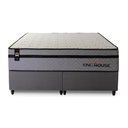Ver imagem 5 de Conjunto Cama Box Super King c/ Molas Ensacadas Preston Cinza 193x203x71