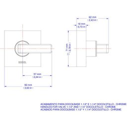 Acabamento para Registro Docolbase 1.1/2" e 1.1/4" Docol - 2 Acabamento para Registro Docolbase 1.1/2" e 1.1/4" Docol - 2