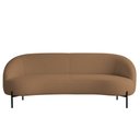 Ver imagem 3 de Sofá Curvo Porto 03 Lugares 180cm Pés Preto Bouclé Terracota - Nexta Casa