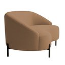 Ver imagem 4 de Sofá Curvo Porto 03 Lugares 180cm Pés Preto Bouclé Terracota - Nexta Casa