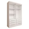 Guarda-roupa Solteiro Guaianases 2 Portas 6 Gavetas Branco - Panorama Móveis - 7