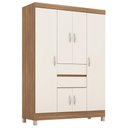 Ver imagem 2 de Guarda Roupa Casal Bruma Nobre 6 Portas 2 Gavetas MDP Amendola Off White Demóbile